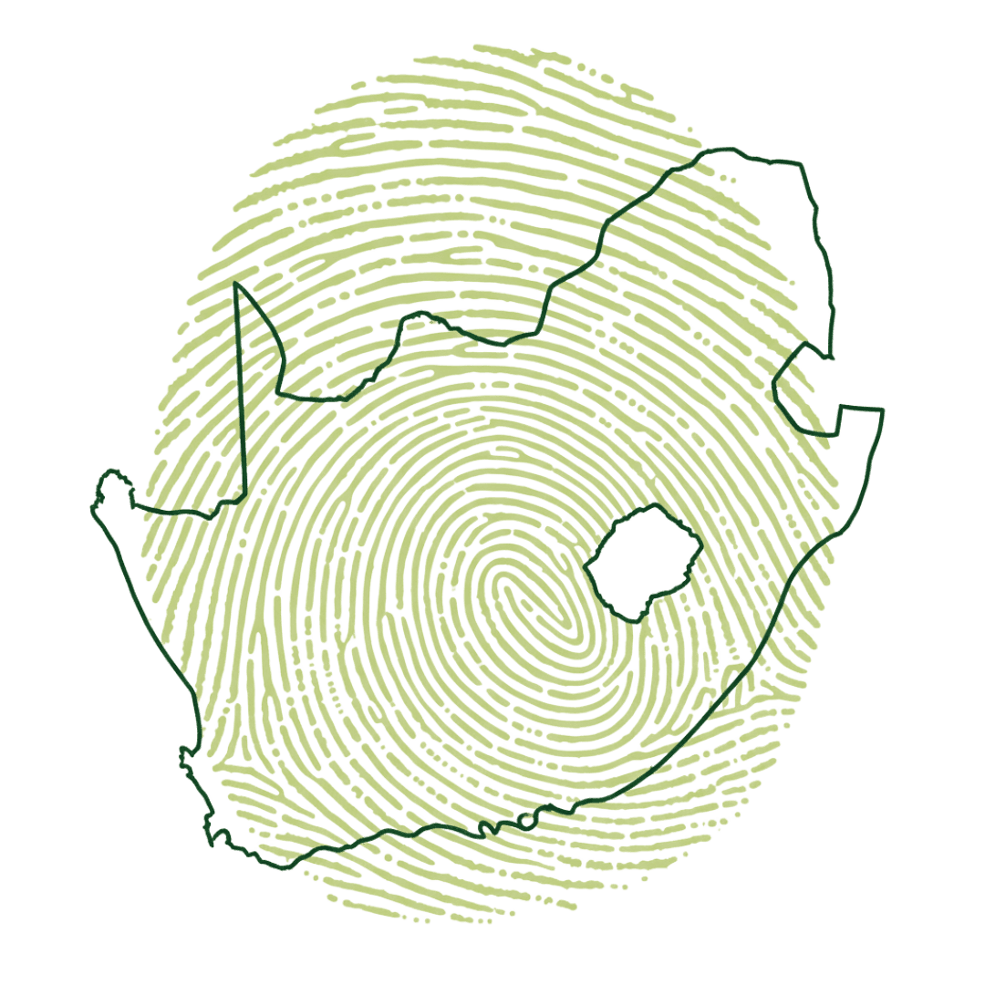 South Africa Map with Journey Route