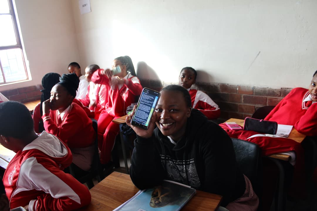 Students at a South African school
